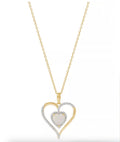 Macy's Opal & Diamond Heart 18" Pendant Necklace 14k Gold over Sterling Silver - Image 1