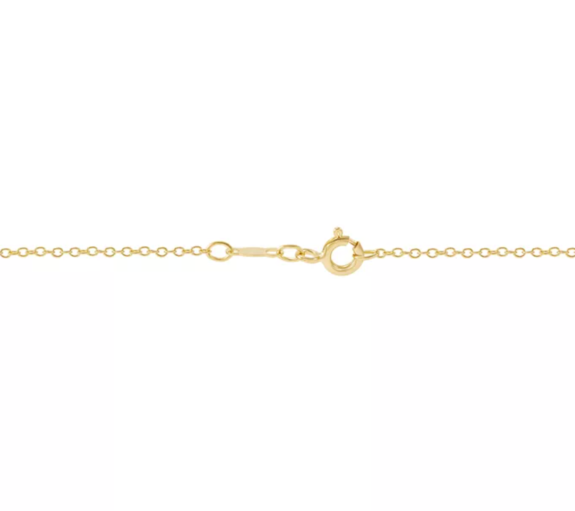 Macy's Opal & Diamond Heart 18" Pendant Necklace 14k Gold over Sterling Silver - Image 4