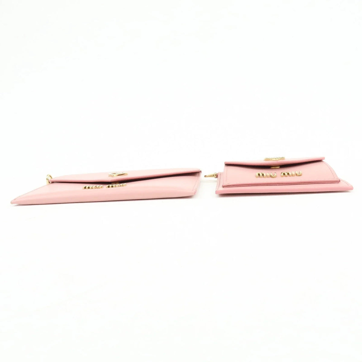 6836 - Miu Miu Madras Love Envelope Pouch Wristlet Pink Crystal Heart - Image 3