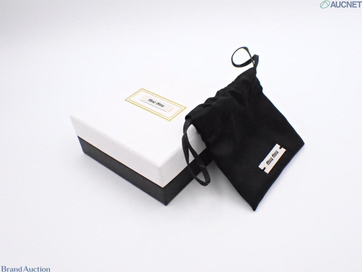 7612 - Miu Miu Solitaire Jewels Earrings Silver White Drop Post Back - Image 4