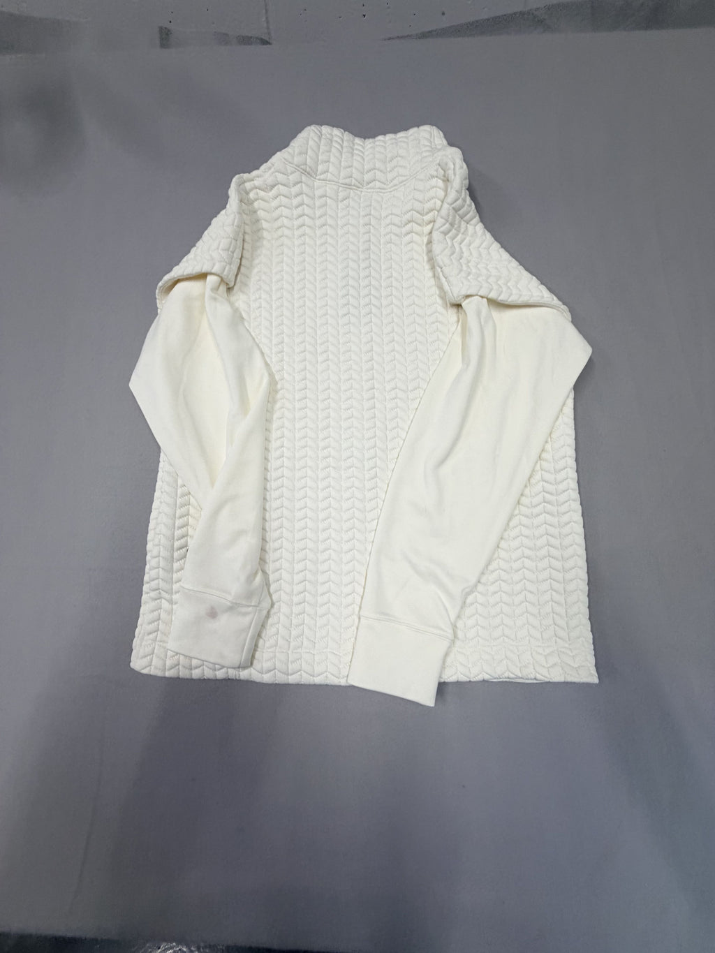 New Balance Quilted Pullover Size M White NB Logo Made in Thailand - Image 3