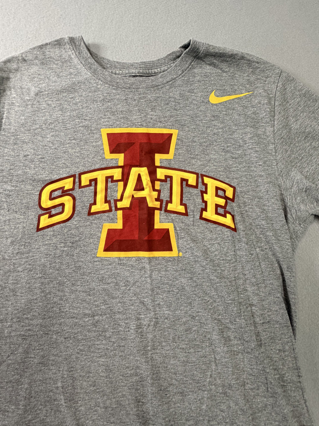 Nike Iowa State Cyclones The Nike Tee I STATE T-Shirt S/P/CH Gray Men's Size S - Image 2