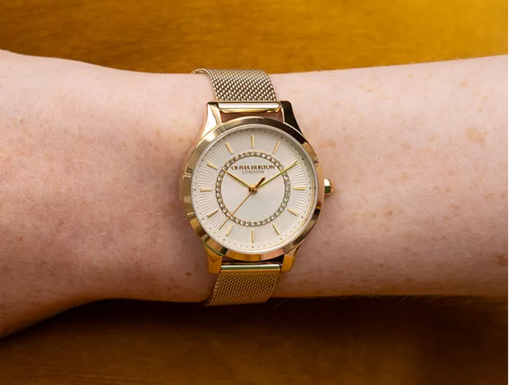 Olivia Burton London Wonderlust Gold-Tone Mesh Bracelet Women's Watch - Image 6