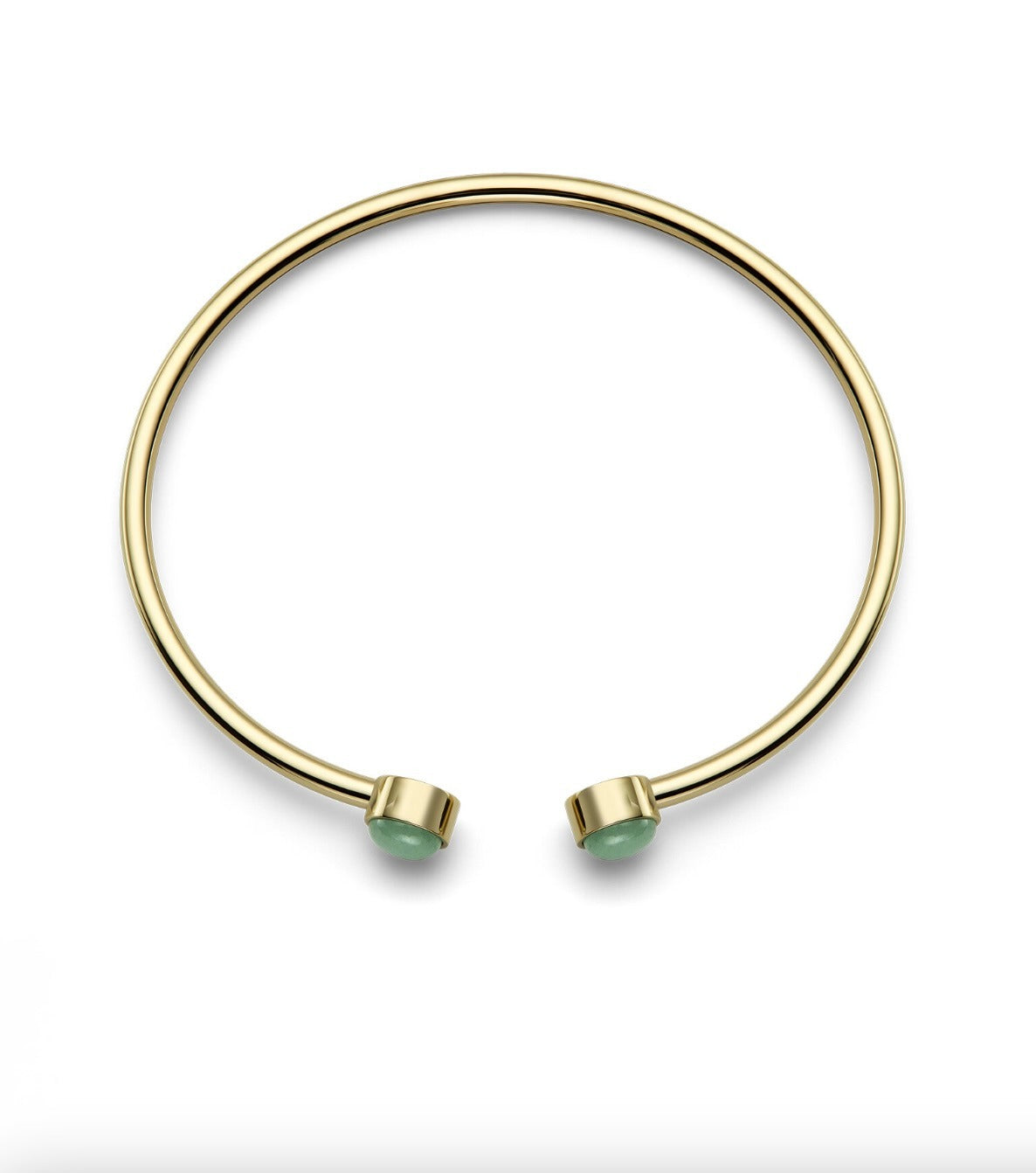 Olivia Burton London Aventurine Cabochon Gold Plated Gemstone Bangle - NIB - Image 4