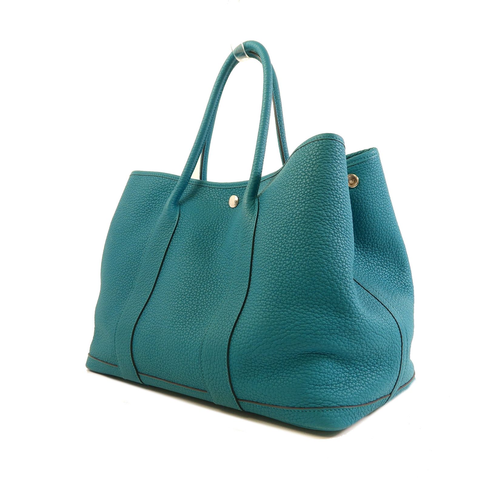 6937 - Hermes Nagonda Leather Garden Party PM Teal