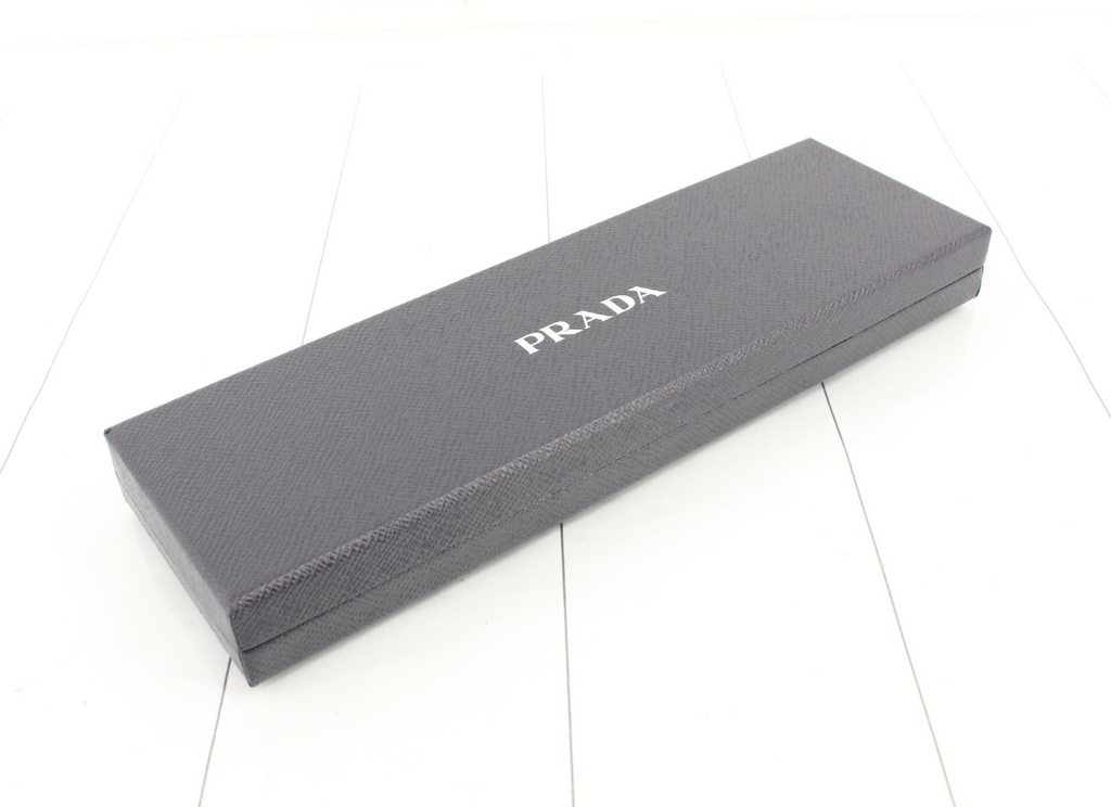 7665 - Prada Triangle Logo Ruched Elastic Headband - NIB - Image 3