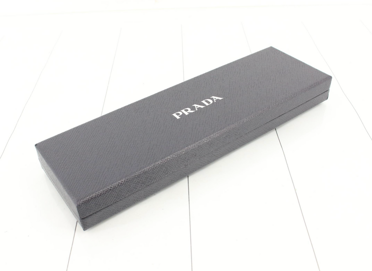 7665 - Prada Triangle Logo Ruched Elastic Headband - NIB - Image 3