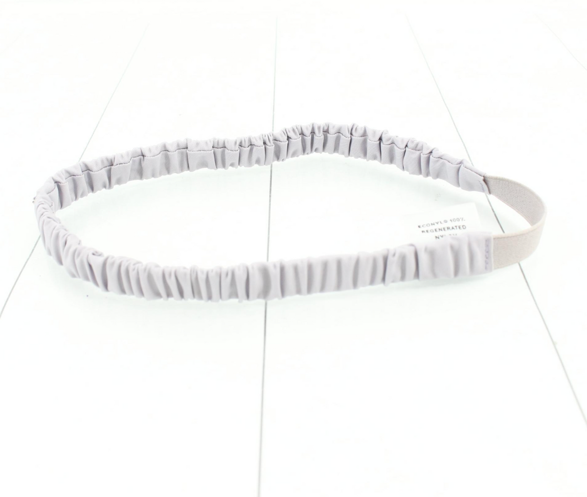7665 - Prada Triangle Logo Ruched Elastic Headband - NIB - Image 4