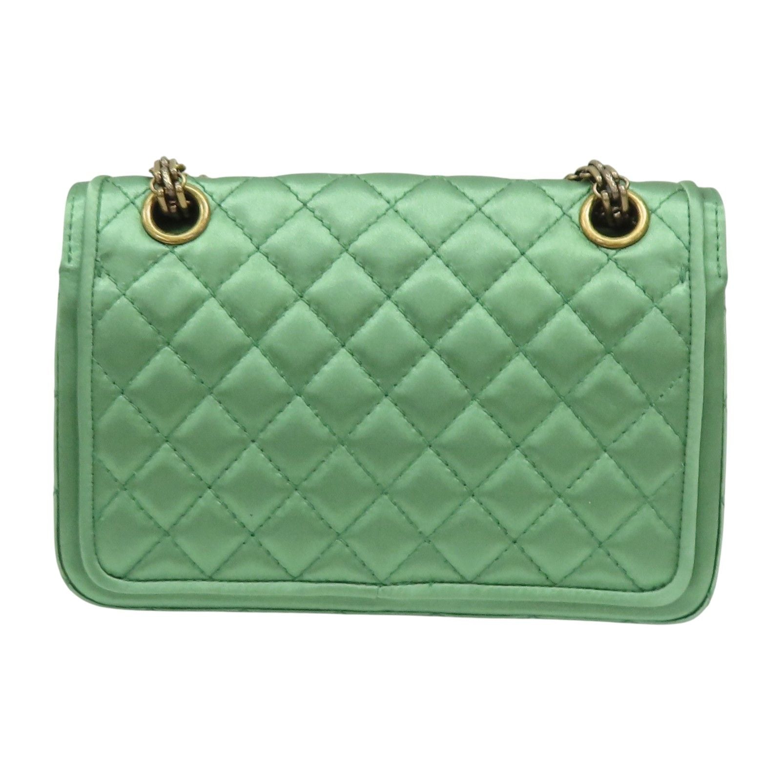 6936 - Chanel Quilted Satin 2.55 Reissue Flap Green