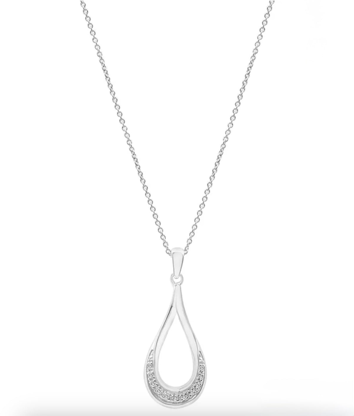 R. H. Macy & Co. Diamond Teardrop Pendant Necklace & Earrings in Sterling Silver - Image 3