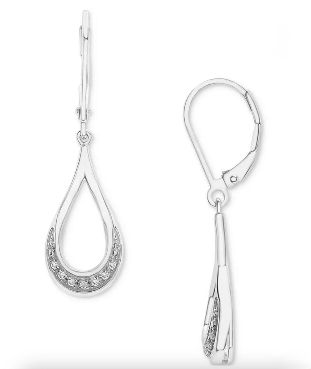 R. H. Macy & Co. Diamond Teardrop Pendant Necklace & Earrings in Sterling Silver - Image 4