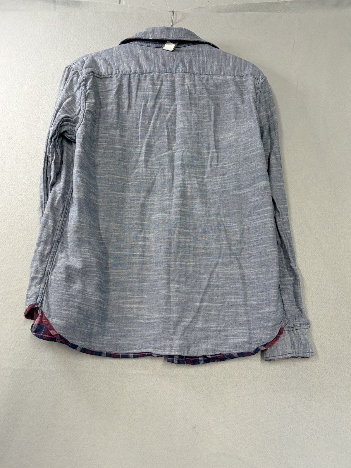 Rumi + Ryder Reversible 2-in-1 Shirt Red Navy Plaid XL Cotton Button Up Women's - Image 6