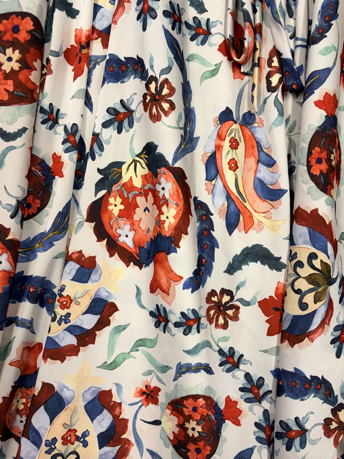 Sachin & Babi Ivory Floral Print Wrap Dress Long Sleeve - Size 8 / White - Image 2