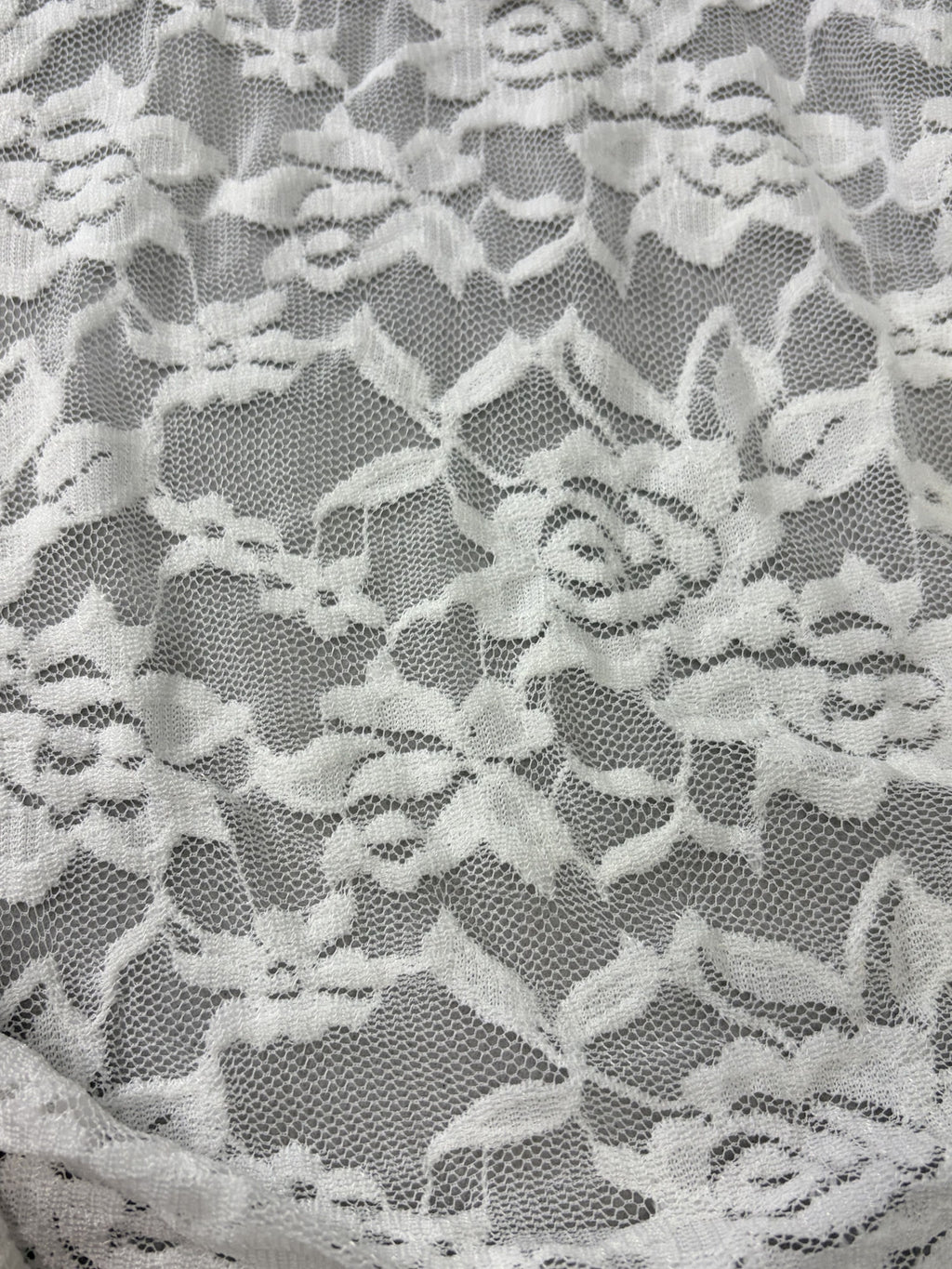 san francisco 1184715X bolero shrug M off white sheer floral lace Women's - Image 4