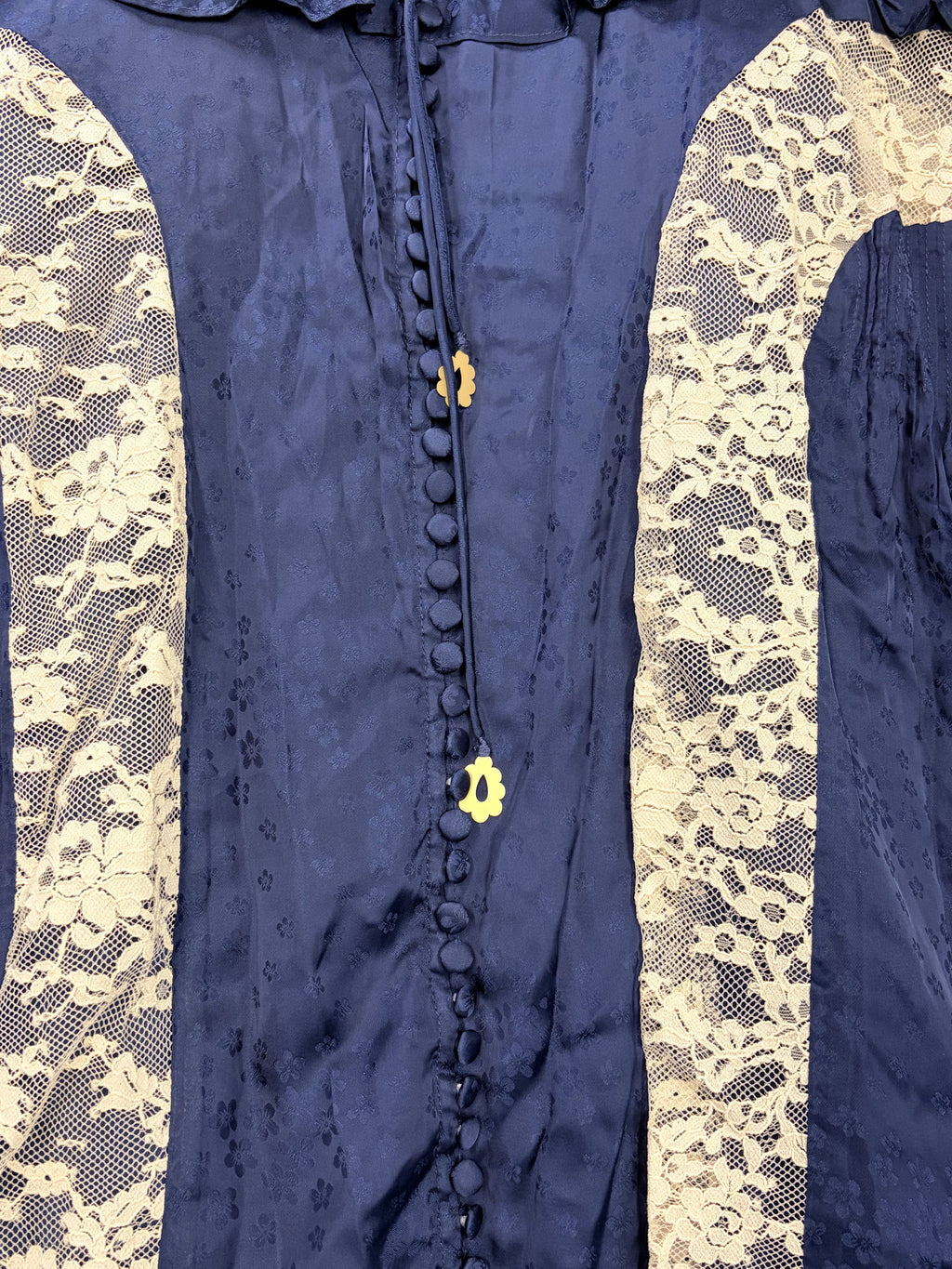 Sea New York Ethel Solid Puff Sleeve Midi Dress PF26-405 Navy L Women's - Image 2