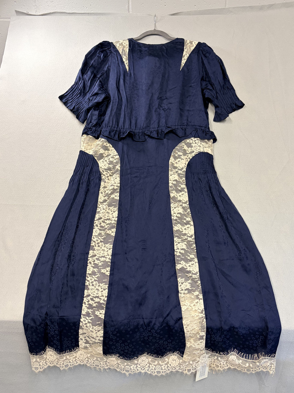 Sea New York Ethel Solid Puff Sleeve Midi Dress PF26-405 Navy L Women's - Image 6