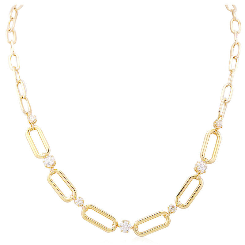 Swarovski Constella Necklace Chain Gold Shiny White - NWT