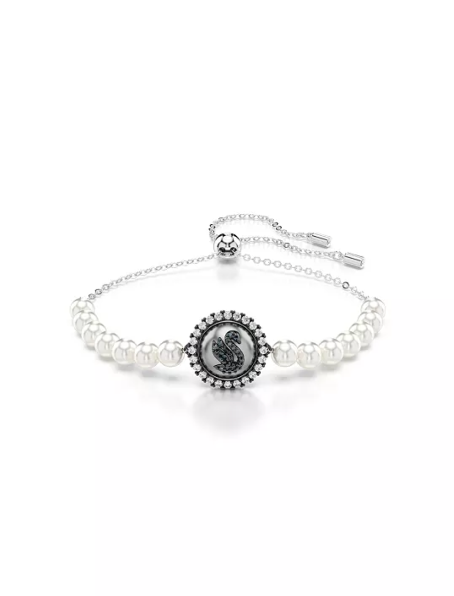 Swarovski Iconic Swan Crystal Pearl Adjustable Bracelet - Image 1