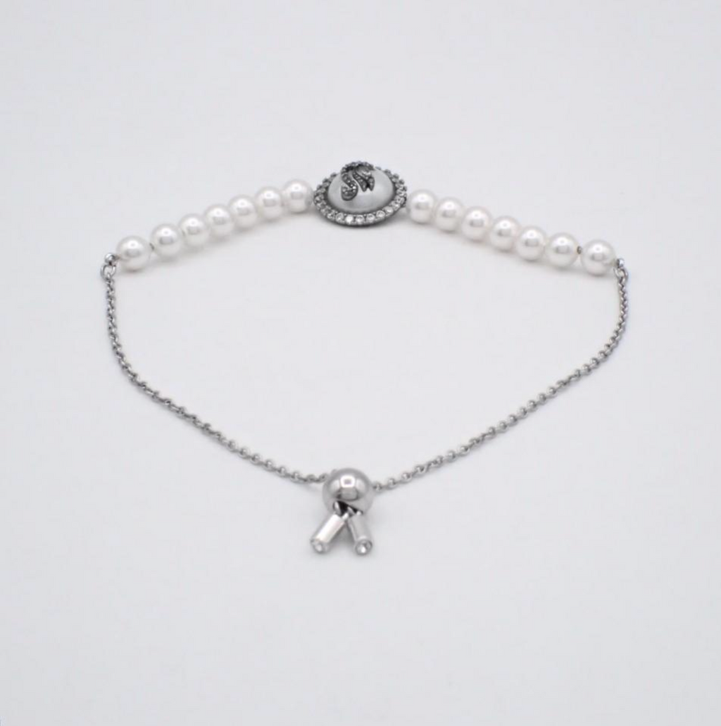 Swarovski Iconic Swan Crystal Pearl Adjustable Bracelet - Image 5