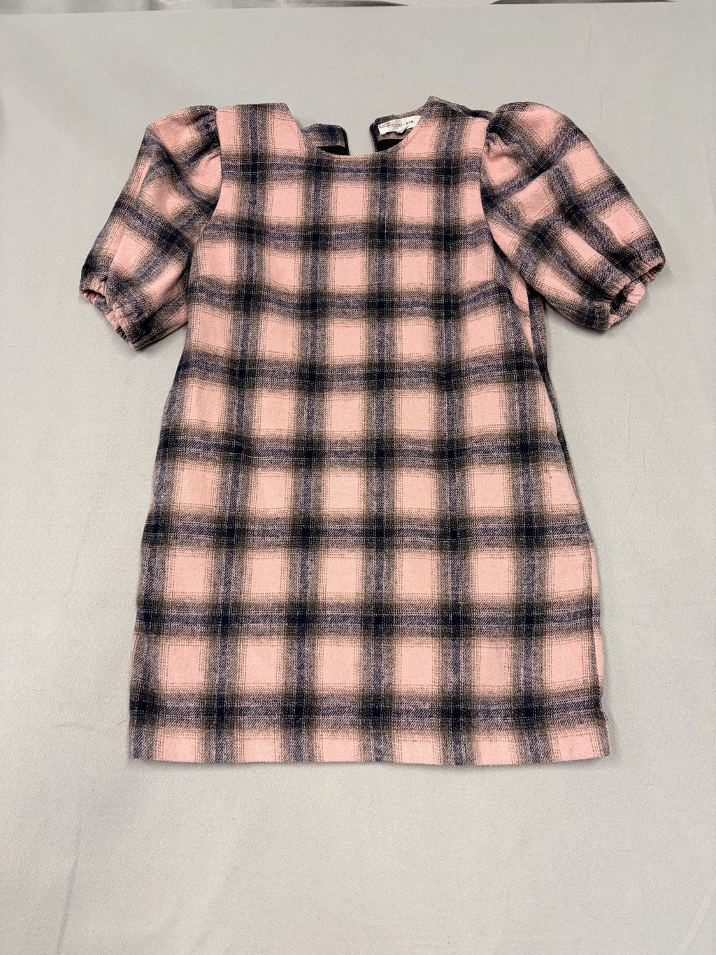 Toccin x RTR Pink Navy Plaid Wool Top Long Sleeve Sz 4 - 4 / Fuchsia / Very Good - Image 1