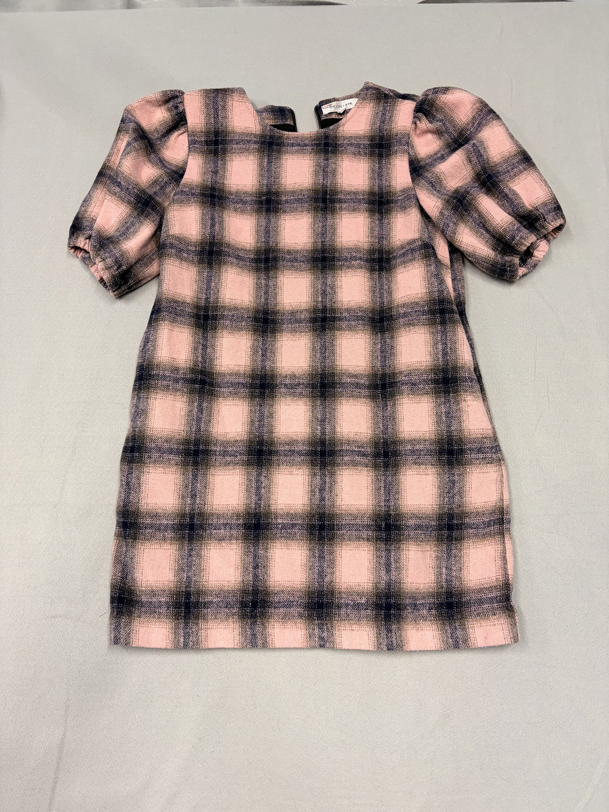 Toccin x RTR Pink Navy Plaid Wool Top Long Sleeve Sz 4 - 4 / Fuchsia / Very Good - Image 1