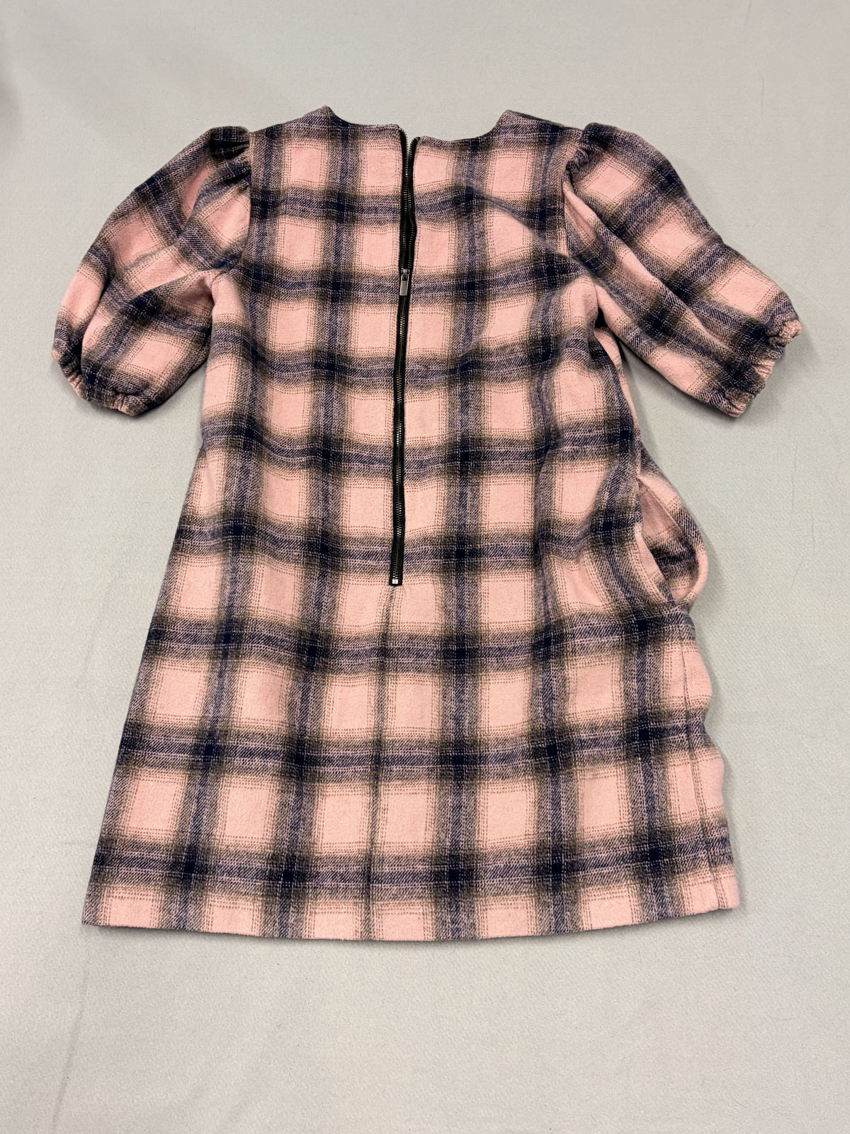 Toccin x RTR Pink Navy Plaid Wool Top Long Sleeve Sz 4 - 4 / Fuchsia / Very Good - Image 3