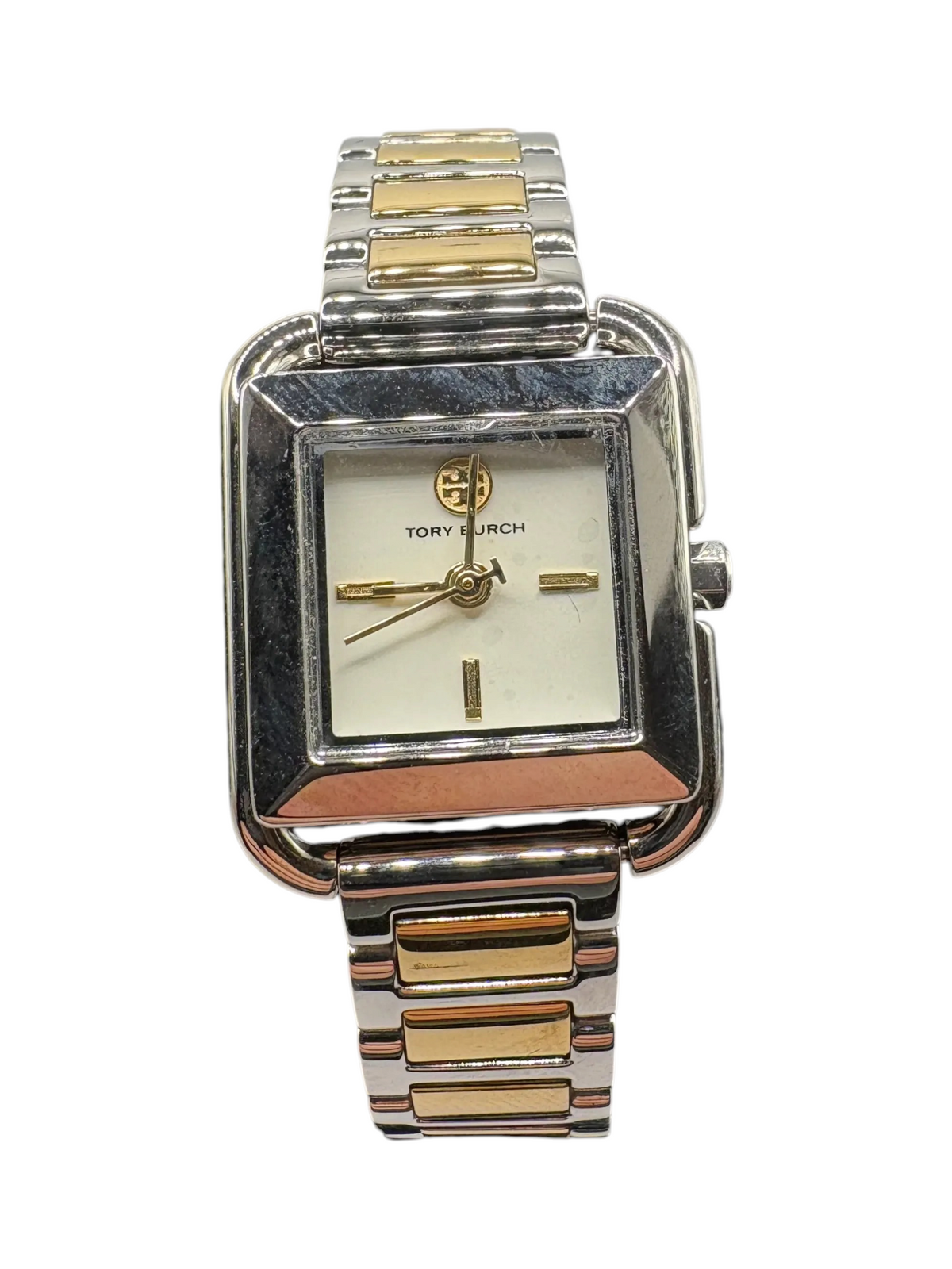 Tory Burch Kira Square Two-Tone Women's Watch Gold Silver - Image 2