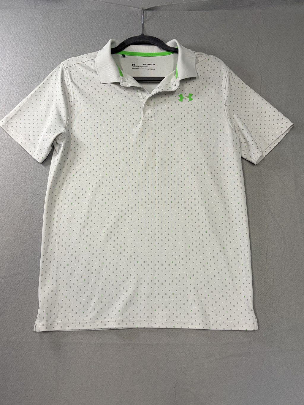 Under Armour Playoff 3.0 Printed Polo White Micro X YXL Loose Kids' - Image 1