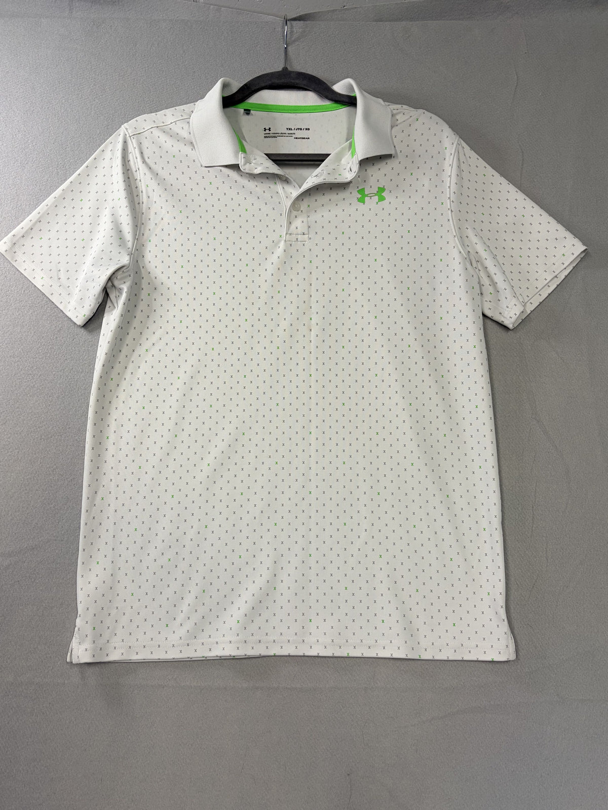 Under Armour Playoff 3.0 Printed Polo White Micro X YXL Loose Kids' - Image 1