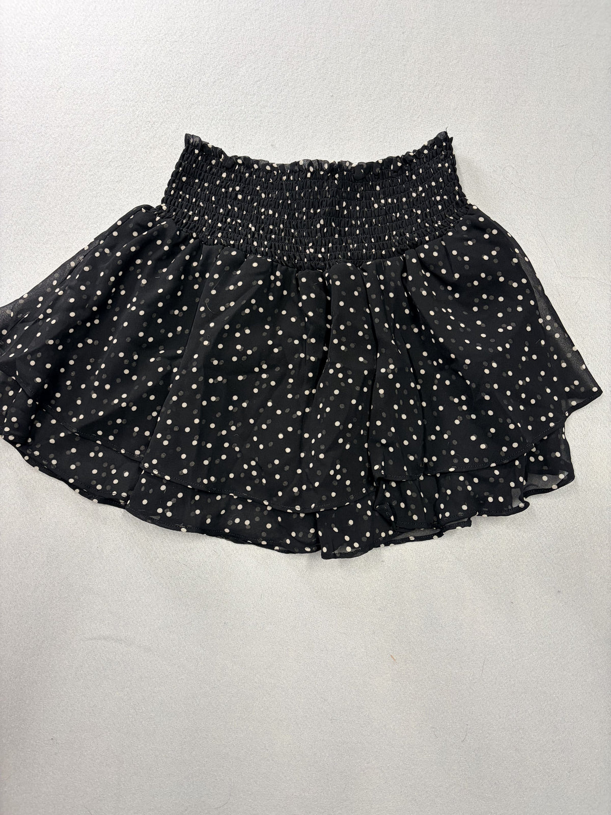 Urban Outfitters Polka Dot Smocked Waist Tiered Mini Skirt XS Women's - Image 1