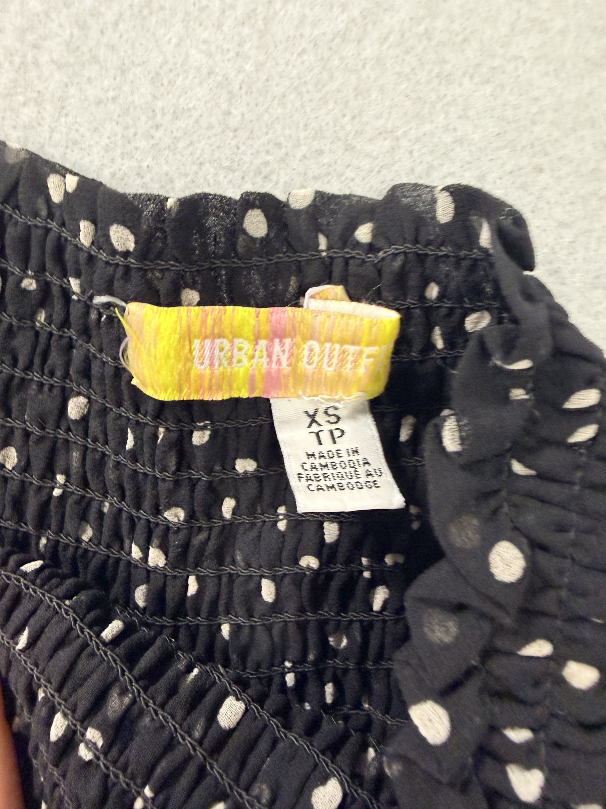 Urban Outfitters Polka Dot Smocked Waist Tiered Mini Skirt XS Women's - Image 2