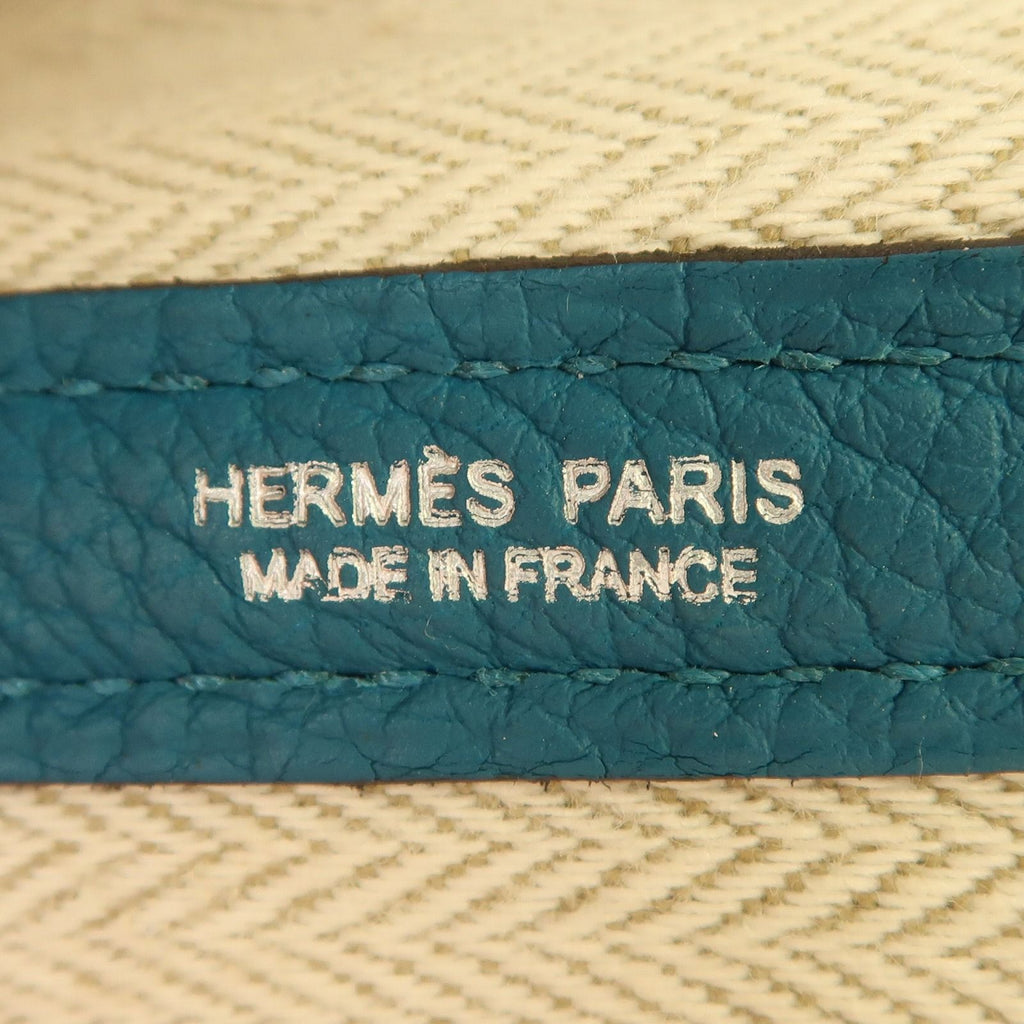 6937 - Hermes Nagonda Leather Garden Party PM Teal