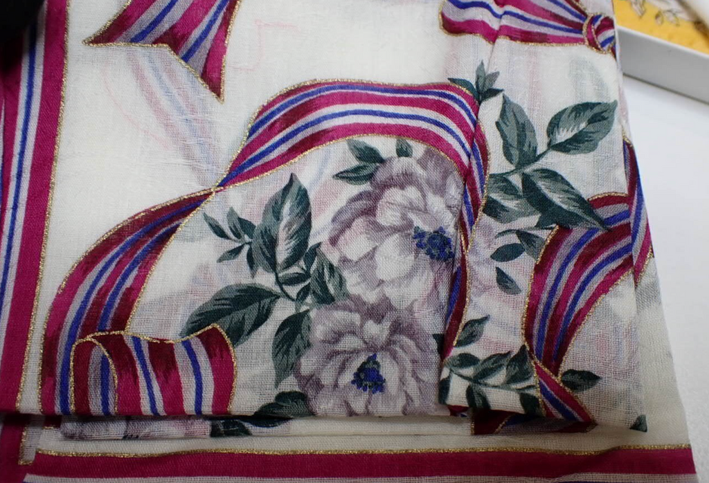 7663 - Valentino Garavani Floral Handkerchief Set - New in Box - Image 4