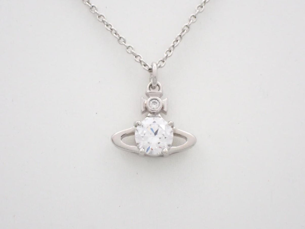 7614 - Vivienne Westwood Reina Pendant Necklace Orb Silver Tone - Image 1
