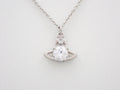 7614 - Vivienne Westwood Reina Pendant Necklace Orb Silver Tone - Image 1