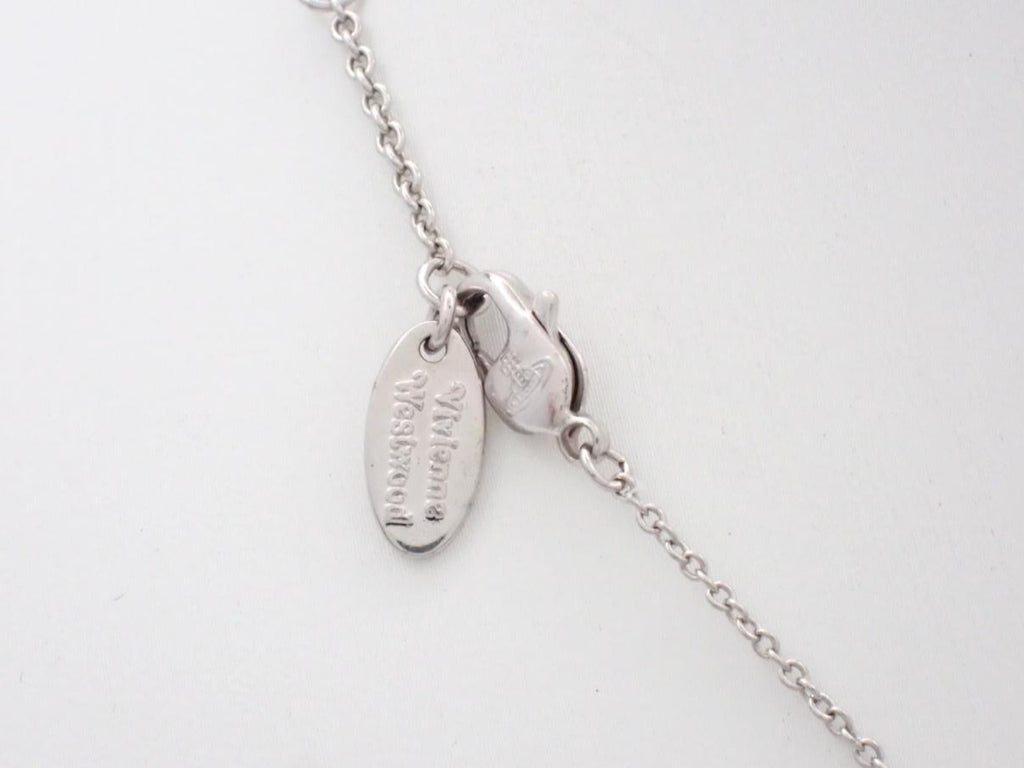 7614 - Vivienne Westwood Reina Pendant Necklace Orb Silver Tone - Image 2
