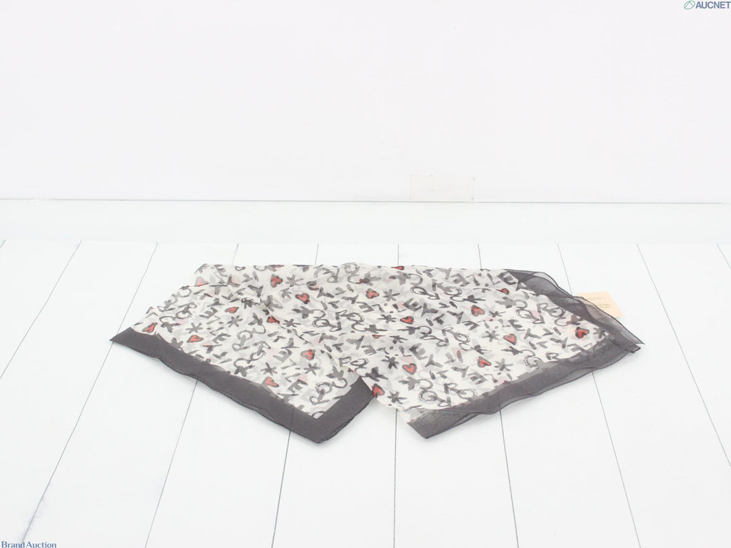 7956 - Vivienne Westwood Accessories 100% Silk Heart Print Scarf NWT - Image 2