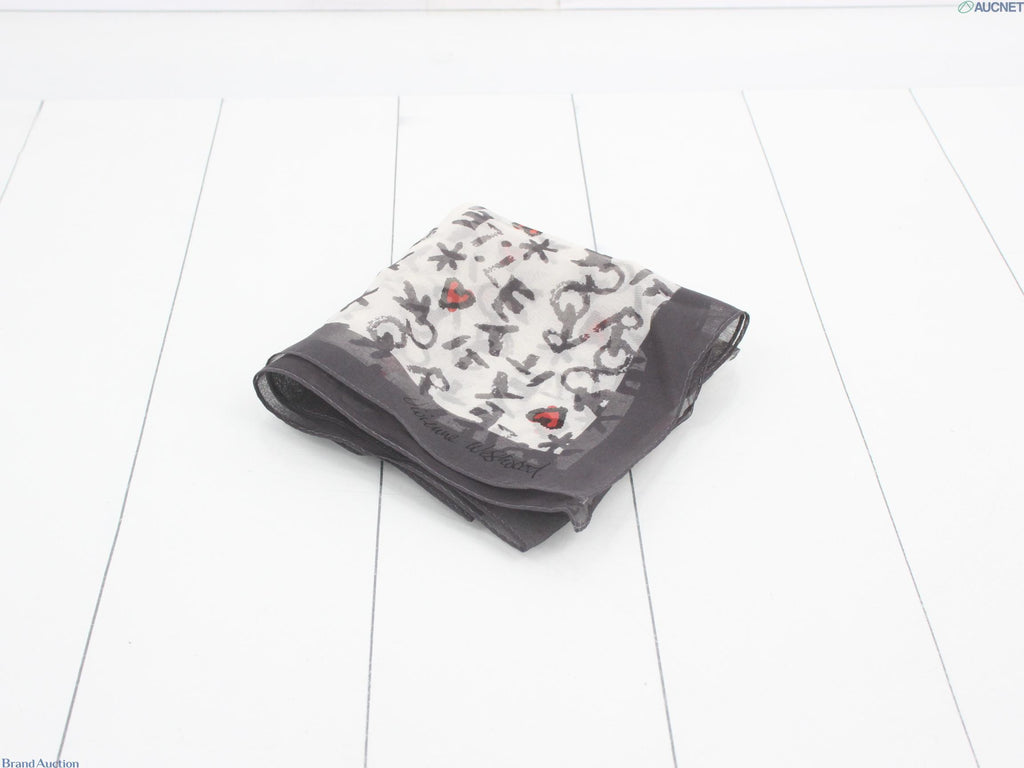 7956 - Vivienne Westwood Accessories 100% Silk Heart Print Scarf NWT - Image 1