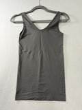 Yelete Reversible V or U Neck Seamless Tank Dark Gray One Size Nylon Women's - Image 1
