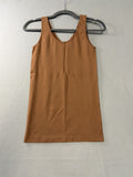 YELI.TS Brown Scoop Neck Tank Top One Size Seamless Women's - Image 1