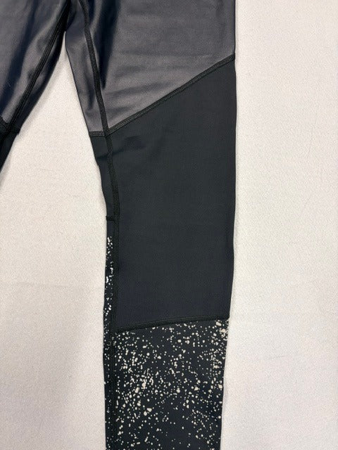 ZYIA Active Black Leggings Paint Splatter Ankle Size 8-10 - Zyia Active Black Leggings Paint Splatter Ankle Size 8-10 / Black with White Speckle Print / Very Good - Image 5