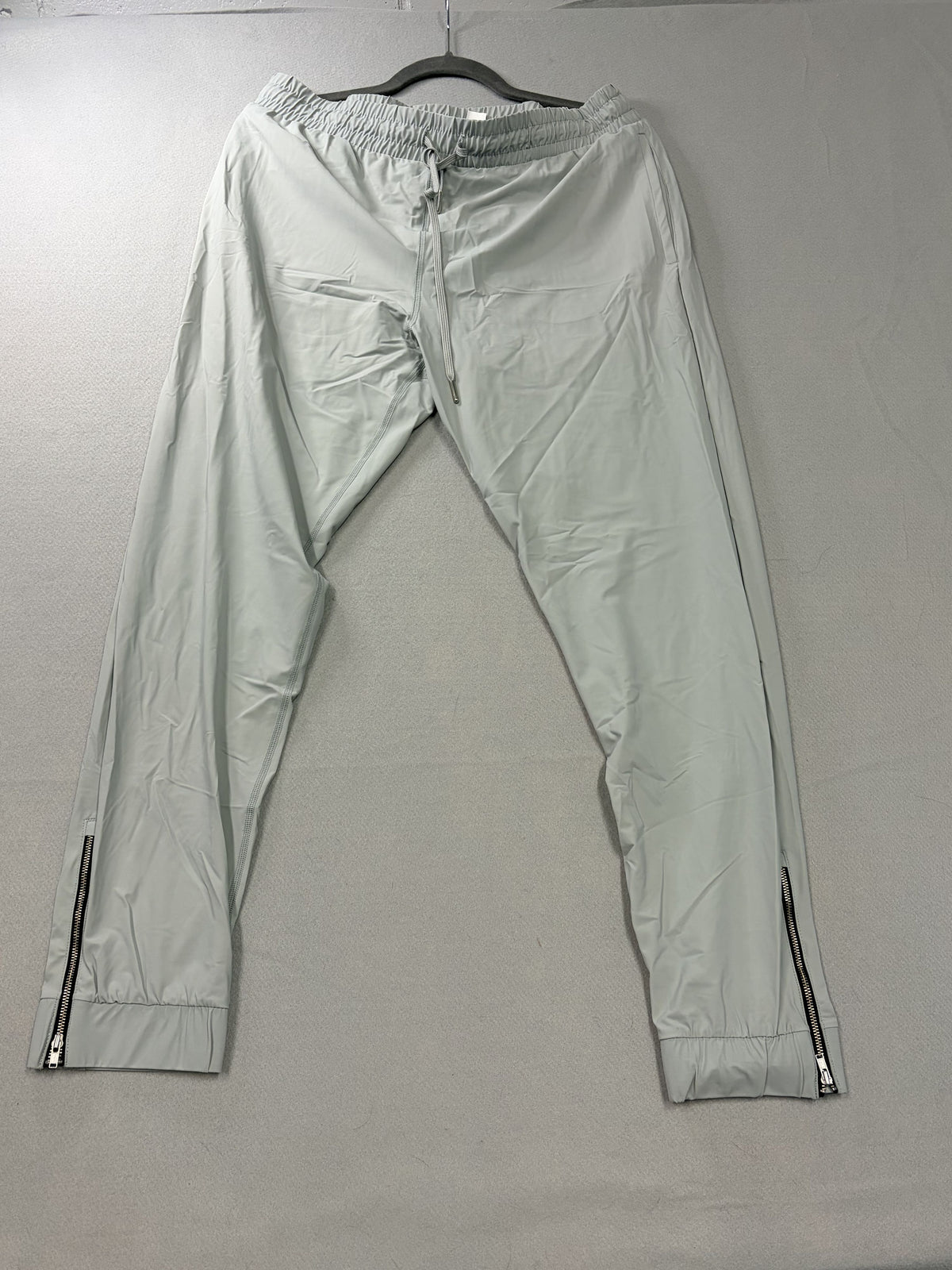 Zyia Active Everywhere Zipper Joggers Light Gray L Nylon Spandex Women's - Image 1