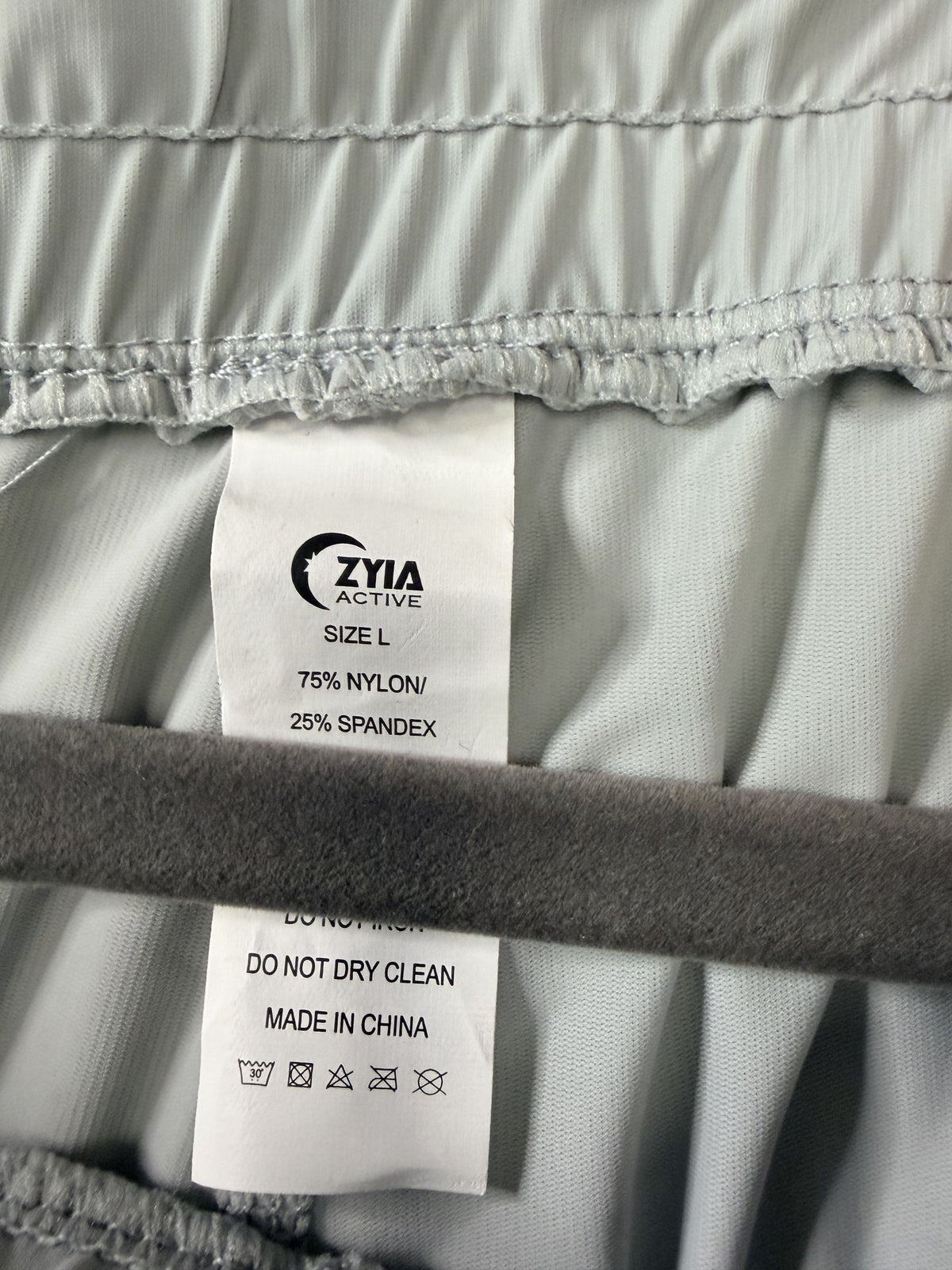 Zyia Active Everywhere Zipper Joggers Light Gray L Nylon Spandex Women's - Image 3